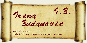 Irena Budanović vizit kartica